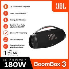 JBL - BoomBox 3 Bluetooth Portable Speaker ( 180W ) - Black