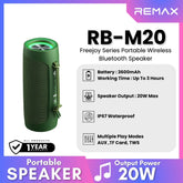 REMAX RB-M20 Freejoy Series Portable Wireless Bluetooth Speaker - Green