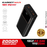 GADGET MAX RAY PD Series 20000mAh PD+QC Fast Charging Power Bank(PD 20W+QC 22.5W) - Black