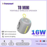 TRONSMART - T8 Mini Portable Wireless Bluetooth Speaker (16W) - Grey