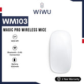 WIWU - WM103 Magic Pro Wireless Mouse (2.4G + Bluetooth) - White