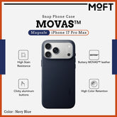 MOFT - MOVAS™ Snap Phone Case For iPhone 17 Pro Max - Navy Blue
