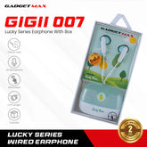 GADGET MAX - GIGII-007 3.5mm Lucky Series Wired Earphone - Green