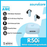 ANKER - SOUNDCORE R50i NC Noise-Cancelling Wireless Earbuds - Blue