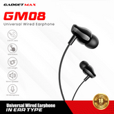 GADGET MAX - GM08 3.5mm Universal Wired Earphone - Black