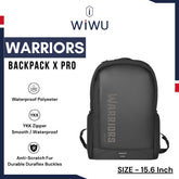 WIWU - Warriors Backpack X Pro (15.6") - Black