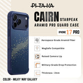 PITAKA - Starpeak Aramid Pro Guard ( Cairn ) Case For iPhone 17 Pro - Milky Way Galaxy