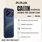 PITAKA - Starpeak Aramid Pro Guard ( Cairn ) Case For iPhone 17 Pro Max - Milky Way Galaxy