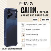 PITAKA - Starpeak Aramid Pro Guard ( Cairn ) Case For iPhone 17 Pro Max - Over The Horizon