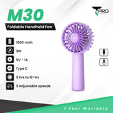 T PRO - M30 HANDHELD FAN (3W) - Purple