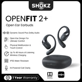 SHOKZ - OPENFIT 2+ Open Ear Bluetooth Earbuds - Black