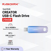 SanDisk - Creator USB-C Flash Drive (G46) - 256GB