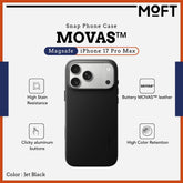 MOFT - MOVAS™ Snap Phone Case For iPhone 17 Pro Max - Jet Black