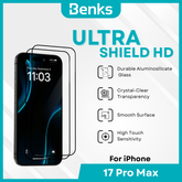 BENKS - Ultra Shield HD Screen Protector - IPhone 17 Pro Max ( Black )