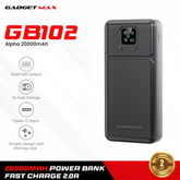 GADGET MAX GB102 Alpha Series 20000mAh Power Bank - Black