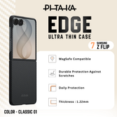 PITAKA - Ultra Slim ( Edge ) Case For Samsung Z Flip 8 - Black / Grey