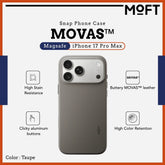 MOFT - MOVAS™ Snap Phone Case For iPhone 17 Pro Max - Taupe