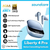 ANKER - SOUNDCORE Liberty 4 Pro Noise-Cancelling Wireless Earbuds - Light Blue