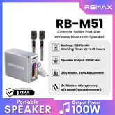 REMAX - RB-M51 5.4 Chenyie Series Portable Wireless Speaker With Light (100W) - Silver