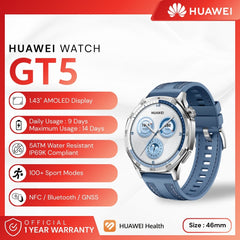 HUAWEI - Watch GT 5 Smart Watch (46mm) - Blue