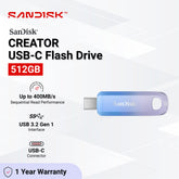 SanDisk - Creator USB-C Flash Drive (G46) - 512GB