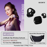 SONY - WF-LC900 LinkBuds Clip Wireless Earbuds - Black