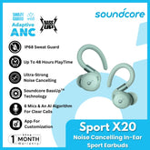 ANKER - SOUNDCORE SPORT X20 In-Ear Sport Earbuds - Green