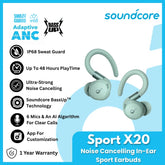 ANKER - SOUNDCORE SPORT X20 In-Ear Sport Earbuds - Green