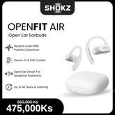 SHOKZ - OPEN FIT AIR Open Ear Bluetooth Earbuds - White
