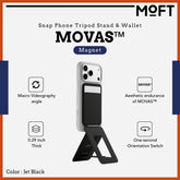 MOFT - MOVAS™ Snap Phone Tripod Stand & Wallet - Jet Black