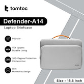 Tomtoc - Defender-A14 Laptop Briefcase ( 15.6 Inch ) - Grey
