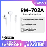 REMAX - RM-702A Type-C Wired Earphone - White