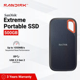 SanDisk 500GB Extreme portable SSD E61 500GB, USB 3.2 Type C & Type A compatible
