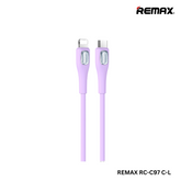 REMAX RC-C097 C-L Crystal Series 3A Liquid Silicone Fast Charging Data Cable Type-C to Lightning(1M)(30W) - Purple