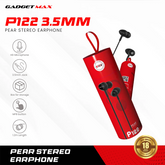 GADGET MAX - P122 3.5mm Pear Stereo Wired Earphone - Black
