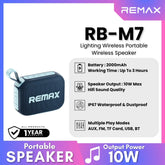 REMAX - RB-M7 Lighting Wireless Portable Bluetooth Speaker - Blue