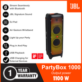 JBL PartyBox 1000 Powerful Bluetooth party speaker with full panel light effects