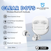 SOUNDPEATS - Clear Dot Bluetooth Wireless Earbuds - White