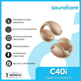 SOUNDCORE - C40i Clip-On Earbuds - Golden
