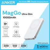 ANKER - MagGo 10000mAh Ultra-Slim Magnetic Power Bank ( 30W ) - White
