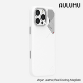 iPhone 16 Pro Max >> AULUMU Vegan Leather Case - White