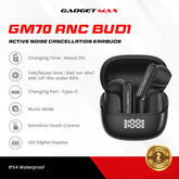 GADGET MAX - GM70 ANC BUD1 Active Noise Cancellation Bluetooth Wireless Earbuds - Black