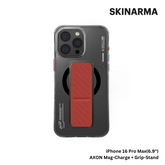 SKINARMA - iPhone 16 Pro Max 6.9" AXON Mag-Charge and Grip-Stand Case - Black