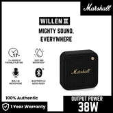 Marshall Willen 2 Portable Bluetooth Speaker - Black and Brass