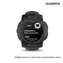 GARMIN - Instinct 3 Smart Watch ( 50mm ) Solar-Tactical Edition | Black