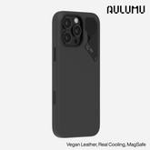 iPhone 16 Pro Max >> AULUMU Vegan Leather Case - Black