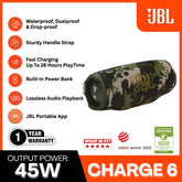JBL - Charge 6 Portable Bluetooth Speaker - Squad