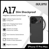 Aulumu - A17 Slim Shockproof Case For iPhone 17 Pro Max | Magsafe | Camera Control Cover - Black