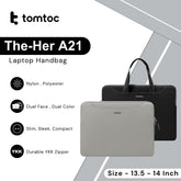 Tomtoc - TheHer-A21 Laptop Handbag ( 13.5 - 14 Inch ) - Grey