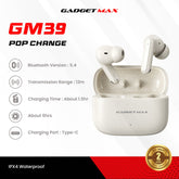 GADGET MAX - GM39 Pop Change Bluetooth Wireless Earbuds - Beige